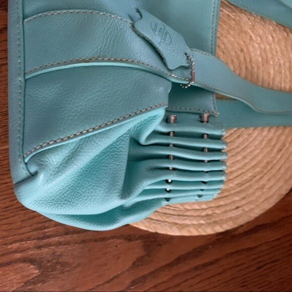 CNKW Genuine Leather Classy Teal Color Handbag - Picture 12 of 12